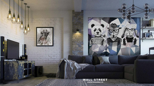 Фотообои в интерьере артикул podLOFT 16, ПОДЛОФТ / PODLOFT, Wall street Фотообои в интерьере артикул podLOFT 16, ПОДЛОФТ / PODLOFT, Wall street