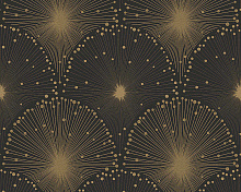 Чёрно-золотистые обои AS Creation Spot 3 30553-1