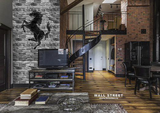 Фотообои в интерьере артикул podLOFT 19, ПОДЛОФТ / PODLOFT, Wall street