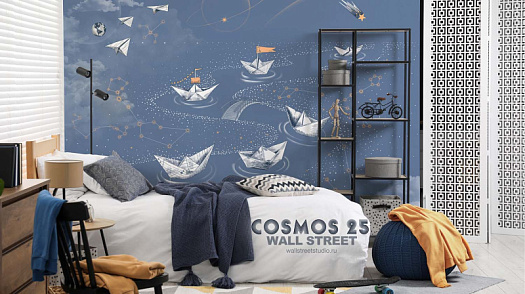 Фотообои в интерьере артикул COSMOS 25 9, COSMOS 25:1, Wall street